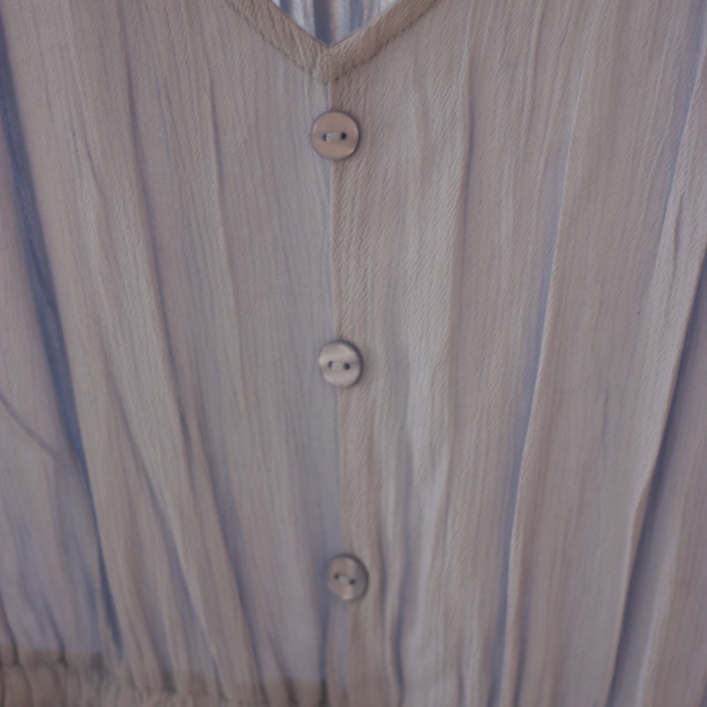 Light Blue High-Low Button-Front Dress - Picture 14 of 14